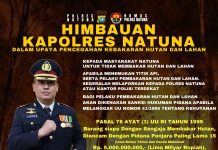 STOP KARHUTLA! Mari Jaga Kabupaten Natuna dari Bahaya Kebakaran Hutan dan Lahan