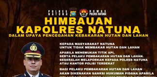 STOP KARHUTLA! Mari Jaga Kabupaten Natuna dari Bahaya Kebakaran Hutan dan Lahan