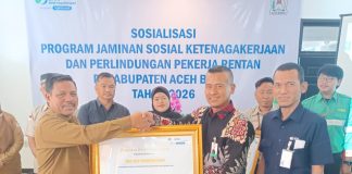 Perusahaan di Aceh Barat Salurkan Dana CSR Lindungi 2.308 Pekerja Rentan Program BPU