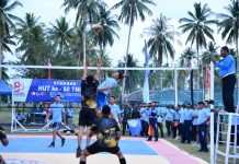 Meriah! Final Voli Sambut HUT ke-80 TNI AU di Lanud RSA Natuna Tuntas Digelar