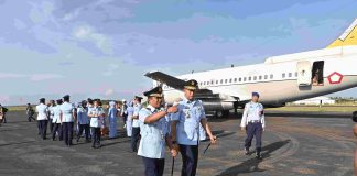 Danlanud RSA Sambut Kunjungan Komandan Grup 4 Khusus di Natuna