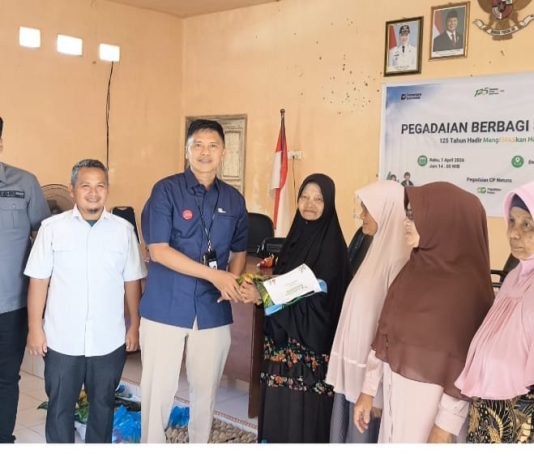 Peringati HUT ke-125 Tahun, Pegadaian Natuna Berbagi Kepedulian di Desa Batu Gajah