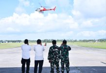 Sinergi TNI AU Lanud RSA dan Pemda Natuna, Helikopter BNPB Dikerahkan Padamkan Karhutla
