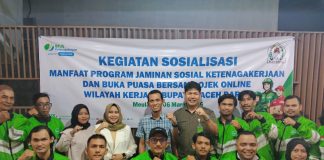 BPJS Ketenagakerjaan Meulaboh Sosialisasikan Jaminan Sosial Bersama Pengemudi Draiv Ojek Online Meulaboh
