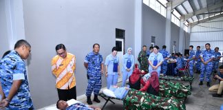 Sambut HUT ke-80 TNI AU, Lanud RSA Natuna Gelar Donor Darah