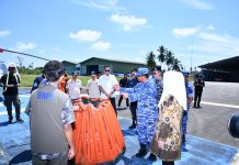Penanganan Karhutla, Danlanud RSA Dampingi Bupati Natuna Tinjau Operasi Udara di Lanud Raden Sadjad