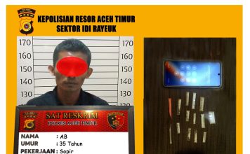 Patroli Kamtibmas Berbuah Penindakan, Personel Polsek Idi Rayeuk Amankan Terduga Pelaku Narkoba, 12 Paket Sabu Disita