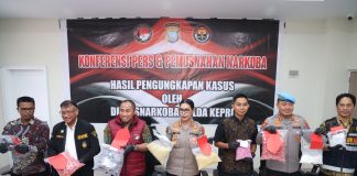 Ditresnarkoba Polda Kepri Ungkap 41 Kasus Narkotika, Barang Bukti Dimusnahkan