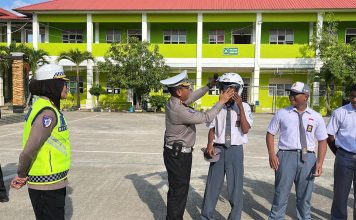 Tekankan Keselamatan Berlalu Lintas, Ditlantas Polda Kepri Edukasi Siswa SMAN 15 Batam