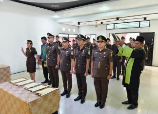 Kejari Natuna Lantik Sejumlah Pejabat, Perkuat Kinerja Penegakan Hukum