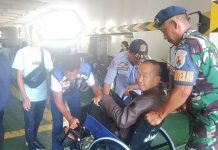 Hadir di Garis Depan, Babinterau Lanud RSA Natuna Amankan Arus Penumpang