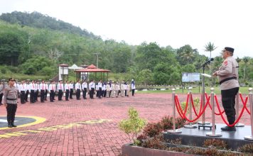 Upacara Hari Kesadaran Nasional Polres Lingga Berlangsung Khidmat