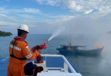 Latihan Gabungan di Serasan, Tim SAR Natuna Siaga Hadapi Kecelakaan Laut