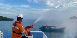 Latihan Gabungan di Serasan, Tim SAR Natuna Siaga Hadapi Kecelakaan Laut