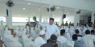 Calon Jemaah Haji Asahan Di-Upah-Upah, Tradisi Penuh Doa Sambut Perjalanan ke Tanah Suci