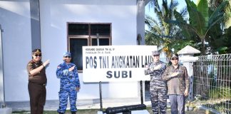 Perkuat Sinergi di Perbatasan, Danlanud RSA Natuna Tinjau Satuan hingga Lokasi Pasca Bencana di Pulau Serasan