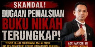 SKANDAL DUGAAN PEMALSUAN BUKU NIKAH TERUNGKAP