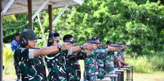 Lanud Raden Sadjad Natuna Gelar Latihan Menembak, Terus Asah Kemampuan Prajurit