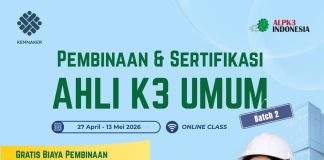 Siap-siap! Kemnaker Buka Lagi Pembinaan K3 Gratis untuk 2.100 Peserta