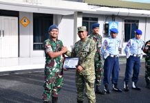 Danlanud RSA Natuna Pimpin Apel Pelepasan 6 Personel, Lanjutkan Pengabdian