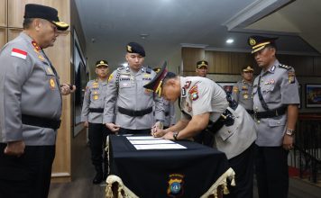 Kapolda Kepri Pimpin Upacara Serah Terima Jabatan Ka SPKT Polda Kepri