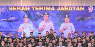 Danlanud RSA Natuna Ikuti Sertijab Pangkodau I, Tongkat Komando Resmi Berganti