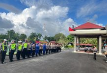 Polres Natuna Gelar Apel Kesiapsiagaan Pengamanan Ibadah Kenaikan Yesus Kristus dan Pelayanan Libur Nasional