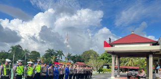 Polres Natuna Gelar Apel Kesiapsiagaan Pengamanan Ibadah Kenaikan Yesus Kristus dan Pelayanan Libur Nasional