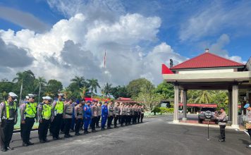 Polres Natuna Gelar Apel Kesiapsiagaan Pengamanan Ibadah Kenaikan Yesus Kristus dan Pelayanan Libur Nasional