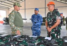 Danlanud RSA Dampingi Pangkogabwilhan I Tinjau Yon Arhanud 14 Pasgat Natuna