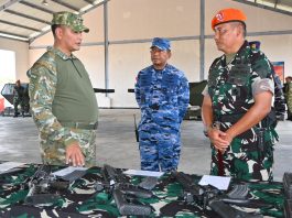 Danlanud RSA Dampingi Pangkogabwilhan I Tinjau Yon Arhanud 14 Pasgat Natuna