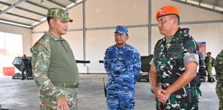 Danlanud RSA Dampingi Pangkogabwilhan I Tinjau Yon Arhanud 14 Pasgat Natuna