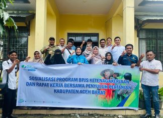 BPP Samatiga Gandeng BPJS Ketenagakerjaan, Penyuluh Pertanian Aceh Barat Diajak Pahami Pentingnya Jaminan Sosial
