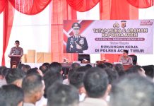 Kapolda Aceh Apresiasi Dedikasi Personel Polres Aceh Timur Dalam Membantu Penananganan Bencana Banjir