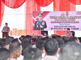 Kapolda Aceh Apresiasi Dedikasi Personel Polres Aceh Timur Dalam Membantu Penananganan Bencana Banjir
