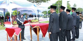 Terapkan Manajemen Talenta, Empat Putra Daerah Dilantik Jadi Kadis di Depan Istana Siak