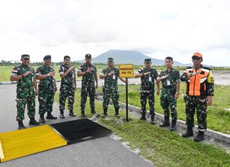 Danlanud RSA Pasang Plang KOBA/FOD, Pastikan Keselamatan Penerbangan Aman di Natuna