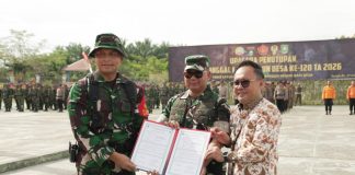 Sekda Bengkalis Hadiri Penutupan TMMD Ke-128 di Pinggir, Apresiasi Sinergi TNI dan Pemerintah Daerah