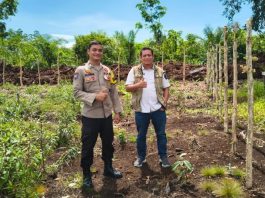 Polsek Bukit Batu dan Warga Pangkalan Jambi Siapkan Lahan Jagung