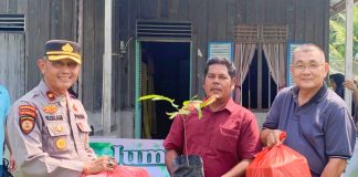 Kapolsek Bukit Batu Bagikan Bibit Tanaman Buah