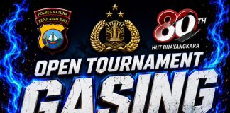 Polres Natuna Gelar Open Tournament Gasing Tradisional dalam Rangka HUT Bhayangkara ke-80 