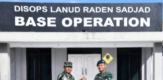 Lanud RSA Natuna Terima Bantuan Peralatan Kebersihan dari Pangkogabwilhan II