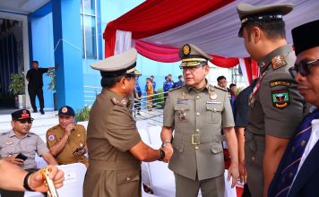 Hadiri Upacara Gelar Pasukan di Politeknik Pelayaran Sumbar, Zulmaeta Tegaskan Hal Ini