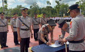 Polres Bintan Gelar Serah Terima Jabatan PJU Polres Bintan