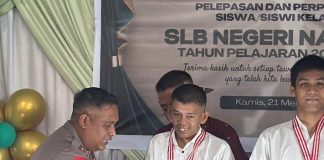 Kapolres Natuna AKBP Novyan Hadiri Perpisahan SLB Negeri Natuna, Beri Motivasi Siswa Terus Berkarya