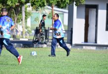 Danlanud RSA Natuna Pimpin Sepak Bola Gembira, Perkuat Kebugaran dan Kekompakan Personel