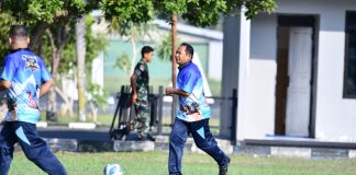 Danlanud RSA Natuna Pimpin Sepak Bola Gembira, Perkuat Kebugaran dan Kekompakan Personel