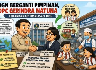 BGN Berganti Pimpinan, Gerindra Natuna Dorong MBG Jadi Penggerak Ekonomi Daerah