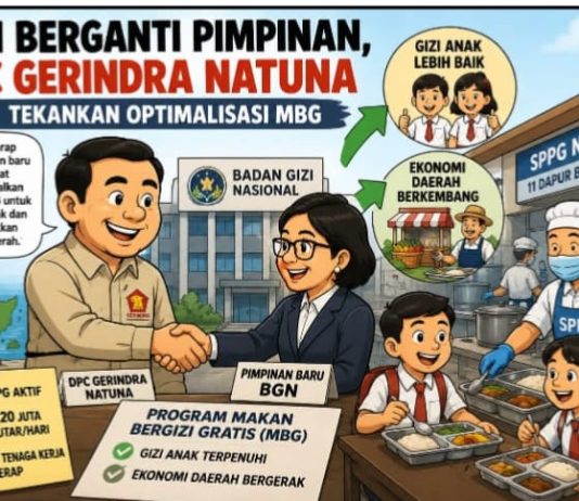 BGN Berganti Pimpinan, Gerindra Natuna Dorong MBG Jadi Penggerak Ekonomi Daerah