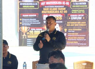 Kapolres Natuna Buka Turnamen Domino HUT Bhayangkara ke-80, Pererat Silaturahmi Polisi dan Masyarakat